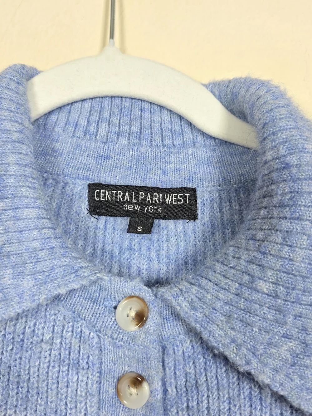 CENTRAL PARK WEST MILLIE OVERSIZED POLO SWEATER SIZE S MSRP $180